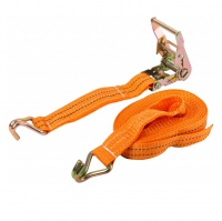 Ремень стяжной с храповым механизмом 3 тонны, оранжевый