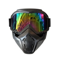 Маска-очки защитная, трансформер, синяя-3